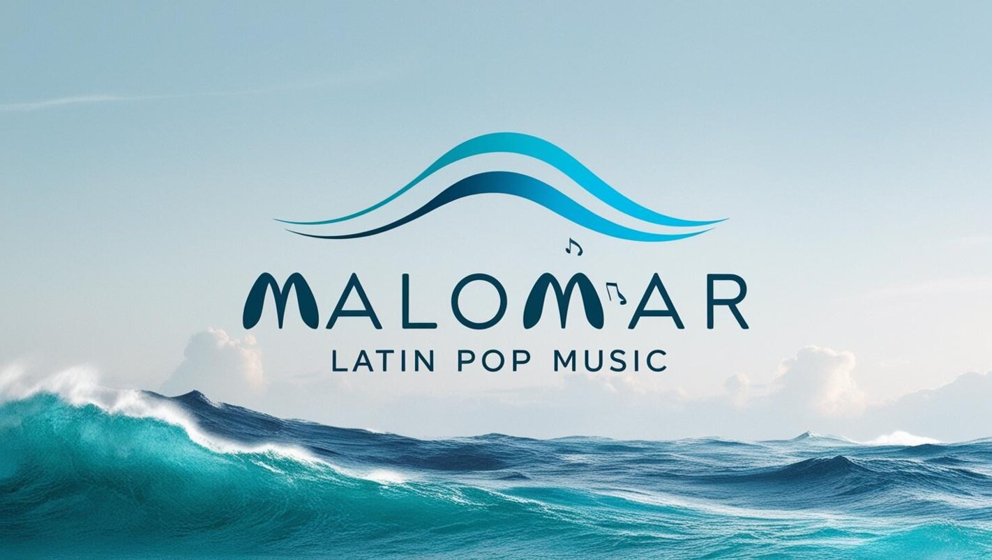 logo _crea un logo moderno e minimalista per un gruppo di musica pop latina chiamato malomar. il design deve combinare la serenità e la leggerezza del cielo con l'energia e la turbolenza del mare. usa una palette.jpeg